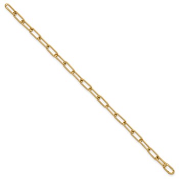 Herco 18K Polished 5mm Solid Paperclip Link 7.5 inch Bracelet — alternate view
