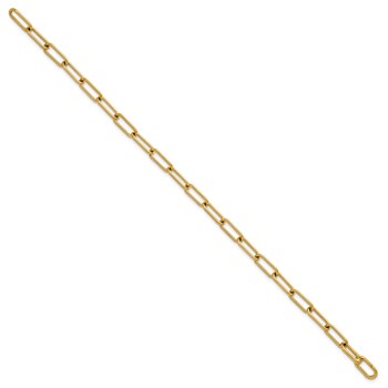 Herco 18K Polished 5mm Solid Paperclip Link 8 inch Bracelet — alternate view