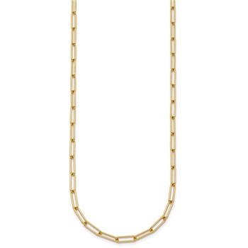 Herco 18K Polished 3.4mm Solid Paperclip Link 34 Inch Chain — alternate view