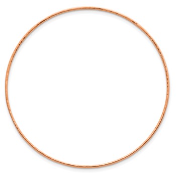 Herco 18K Rose Gold Solid Hammered 1.5mm Slip-on Bangle — alternate view