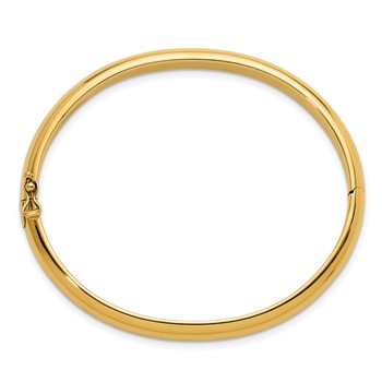 Herco 18K Polished 6.5mm Hinged Bangle — alternate view