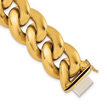 Herco 18K Polished 20.8mm Curb 8 inch Bracelet