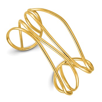 Herco 18K Polished Fancy Cuff Bangle