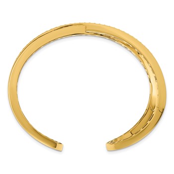 Herco 18K Semi-solid Polished Diamond Cuff Bangle — alternate view