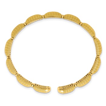 Herco 18K Solid Textured Cuff Bangle — alternate view