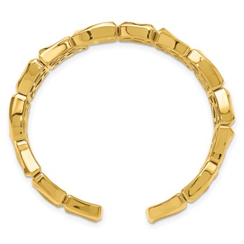 Herco 18K Solid Textured Cuff Bangle — alternate view