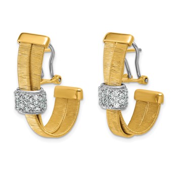 Herco 18K Gold Earrings With Diamonds — alternate view