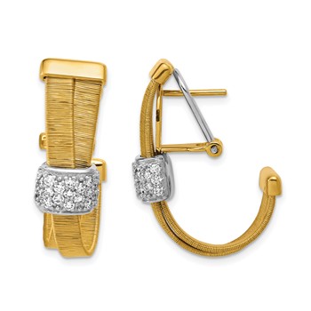 Herco 18K Gold Earrings With Diamonds