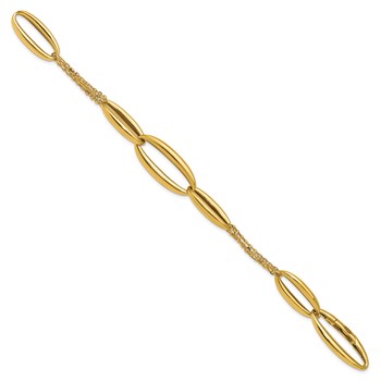 Herco 18K Polished Multi-chain with Ovals 8 inch Bracelet — alternate view