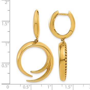 Herco 18K Gold Shiny Circlualr Earring — alternate view