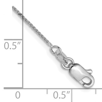 Leslie's 14K White Gold .8mm Spiga Chain Anklet — alternate view