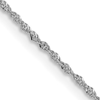 Leslie's 14K White Gold .8mm Sparkle Singapore Chain