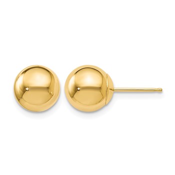 Leslie's 14K Polished 8mm Ball Post Earrings