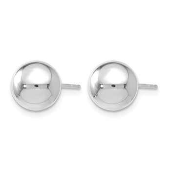 Leslie's 14K White Gold Polished 8mm Ball Post Earrings — alternate view
