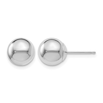 Leslie's 14K White Gold Polished 8mm Ball Post Earrings