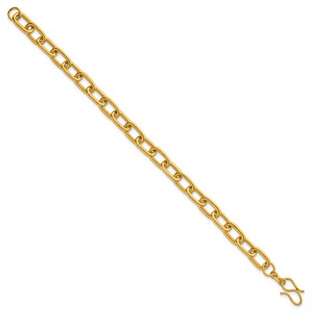 Herco 24K Polished 6.5mm Paperclip Link 7.5 Inch Bracelet — alternate view