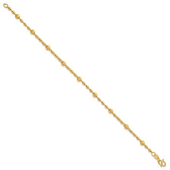 Herco 24K Polished Textured and Beaded 7.5 Inch Bracelet — alternate view
