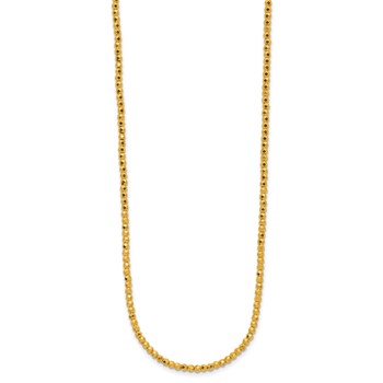 Herco 24K Polished Faceted Beaded 18 Inch Necklace — alternate view