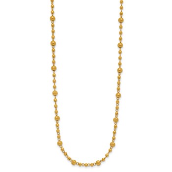 Herco 24K Polished Textured and Beaded 18 Inch Necklace — alternate view