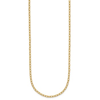 Herco 24K Handmade Solid 2.5mm Cable Link 22 Inch with  2 Inch Extension Toggle Necklace — alternate view