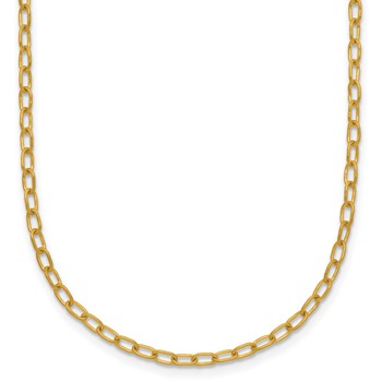 Herco 24K Handmade Solid 2.5mm Cable Link 22 Inch with  2 Inch Extension Toggle Necklace