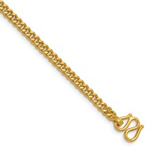 Image of Herco 24K Polished 4.0mm Solid Curb 20 Inch Chain