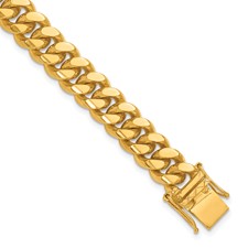 Image of Herco 24K Polished 12.0mm Solid Curb with Safety Clasp Chain (per inch)
