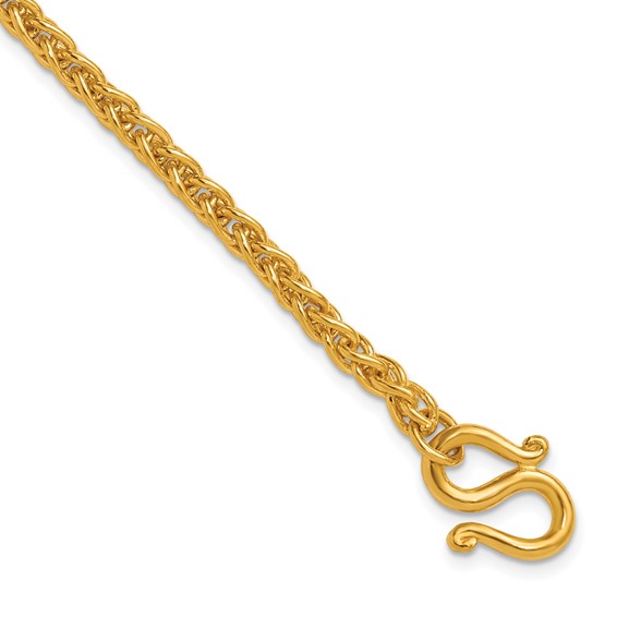 Personalized 10K Gold 20mm Monogram Bracelet | One Size | Bracelets Chain Bracelets | Monogrammable|Personalized