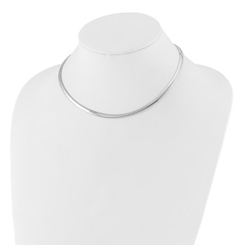 Leslie's 14K 4mm Two-tone Reversible Omega Necklace — alternate view