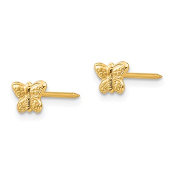 Inverness 14k 7mm Butterfly Post Piercing Earrings — alternate view