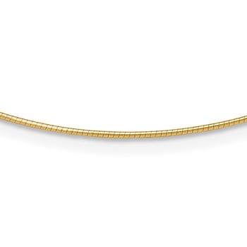 Leslie's 14K 1MM Round Detachable clasp Omega Necklace