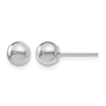 Leslie's 14K White Gold Polished 5mm Ball Post Earrings