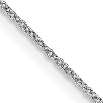Leslie's 14K White Gold .8mm Round Cable Chain