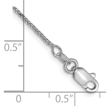 Leslie's 14K White Gold .8mm D/C Quadra Wheat Chain Anklet — alternate view