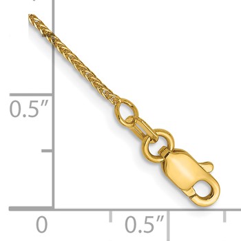 Leslie's 14K .8mm D/C Quadra Wheat Chain Anklet — alternate view