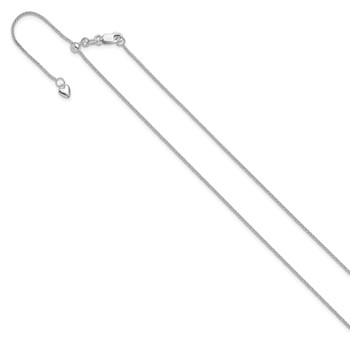 Leslie's 14K White Gold Adjustable 1mm Wheat Chain — alternate view