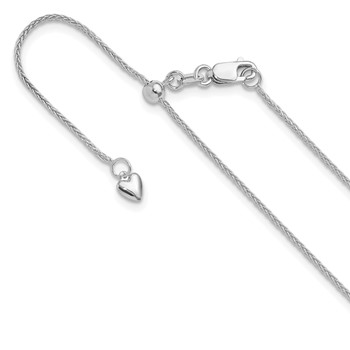 Leslie's 14K White Gold Adjustable 1mm Wheat Chain