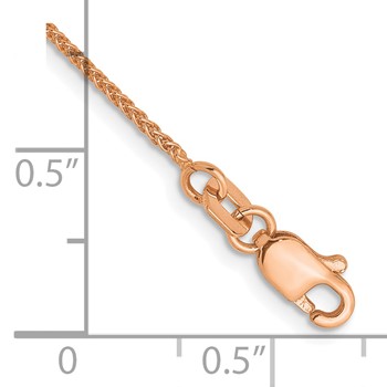 Leslie's 14K Rose Gold 1.0mm Spiga Chain Anklet — alternate view