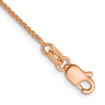 Leslie's 14K Rose Gold 1.0mm Spiga Chain Anklet