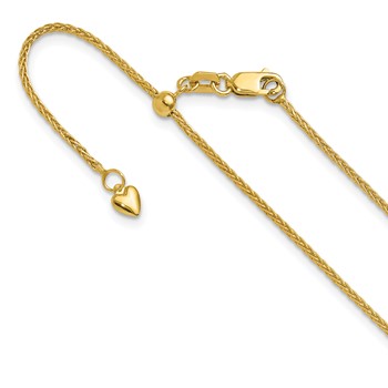 Leslie's 14K Adjustable 1.4mm Wheat Chain