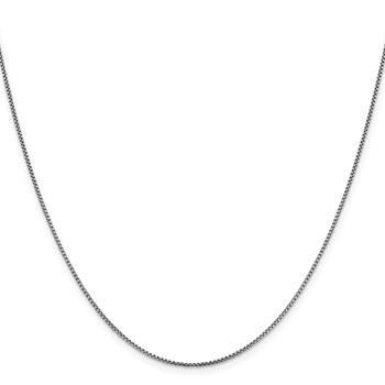 Leslie's 14K White Gold 1.1mm Sparkle Round Box Chain — alternate view