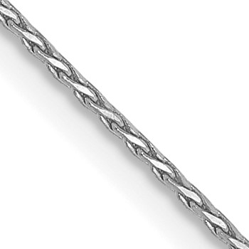 Leslie's 14K White Gold .8mm D/C Wheat Chain