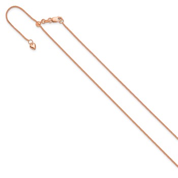 Leslie's 14K Rose Gold Adjustable 1mm Wheat Chain — alternate view