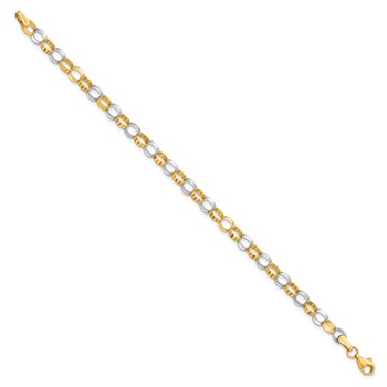 Leslie's 14K Two-Tone Polished Bracelet — alternate view