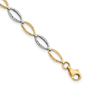 Leslie's 14K Two-tone D/C Bracelet