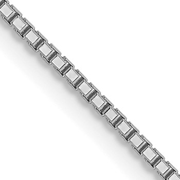 Leslie's 14K White Gold 1mm Sparkle Octagonal Box Chain