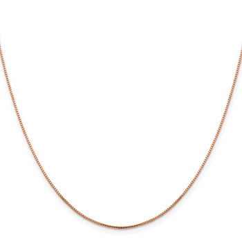 Leslie's 14K Rose Gold 1mm Sparkle Octagonal Box Chain — alternate view