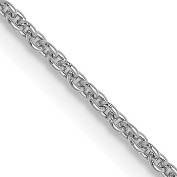Leslie's 14K White Gold 1.1mm Round Cable Chain