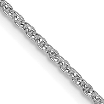 Leslie's 14K White Gold 1.4mm Flat Cable Chain