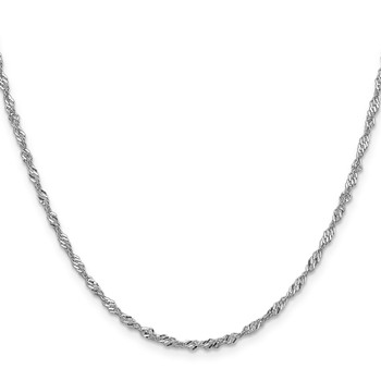 Leslie's 14K White Gold 1.9mm Singapore Chain — alternate view